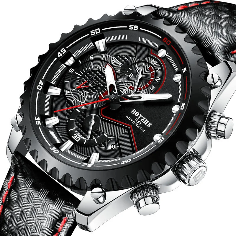 

Men's watch fashion sports multi-function large calendar luminous waterproof mechanical watch