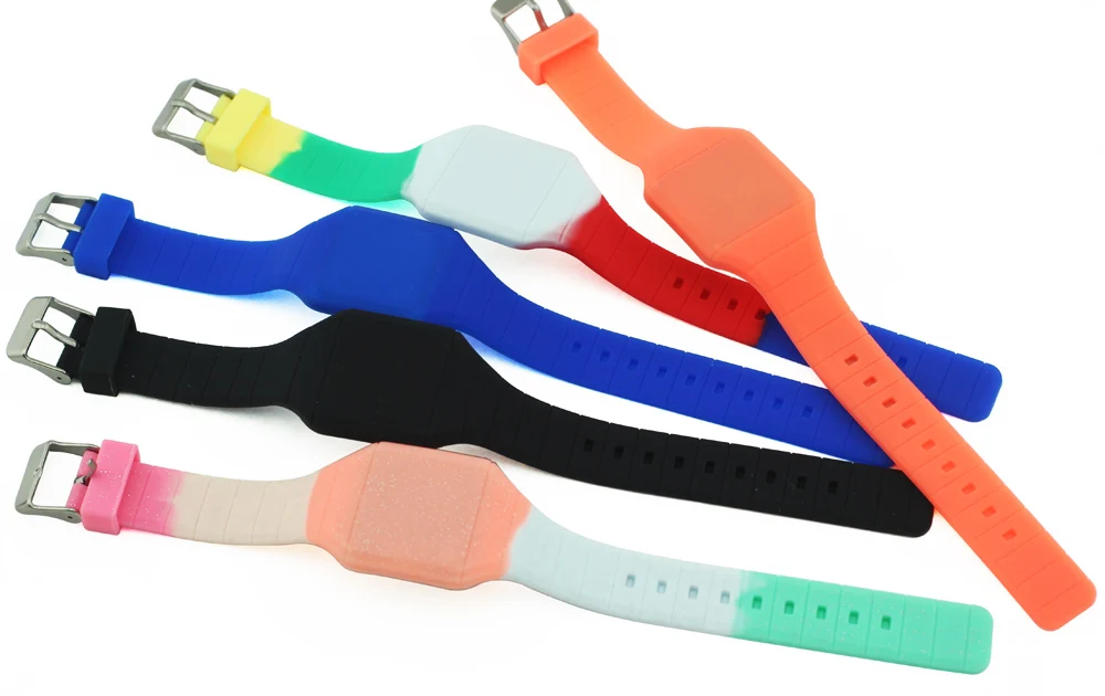 electronic led wrist watches sports jelly kids watches 2017 colorful bracelet Xmas Gift boys Hours girls Students Wristwatch 2