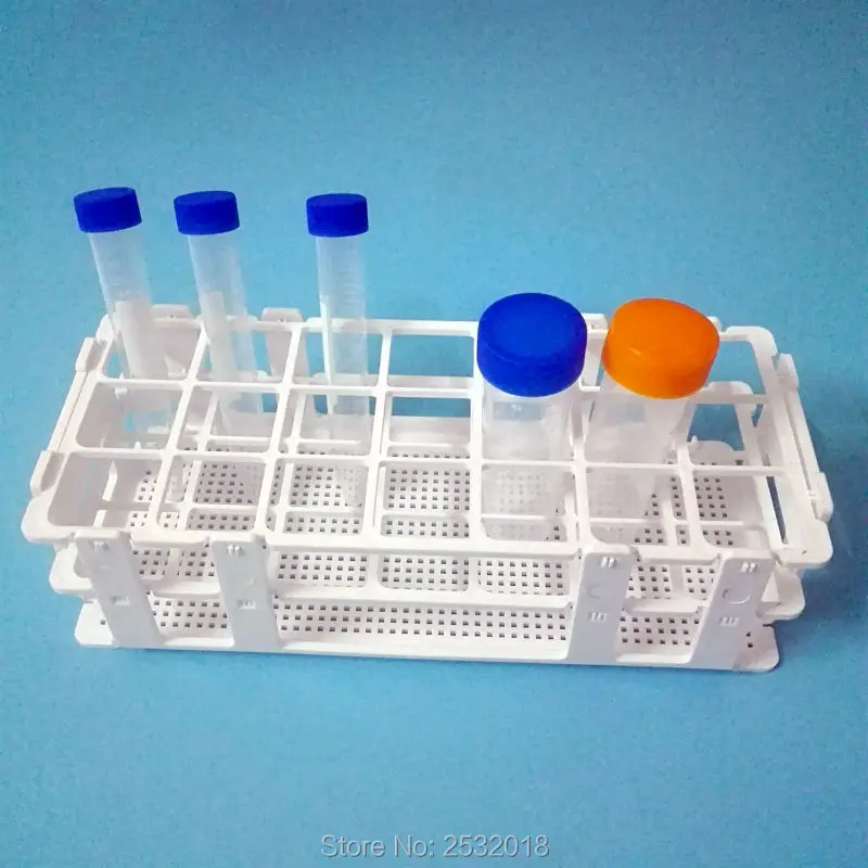 50 piece 15ml / 50 ml laboratory Centrifuge Tubes + plastic Tube rack ,