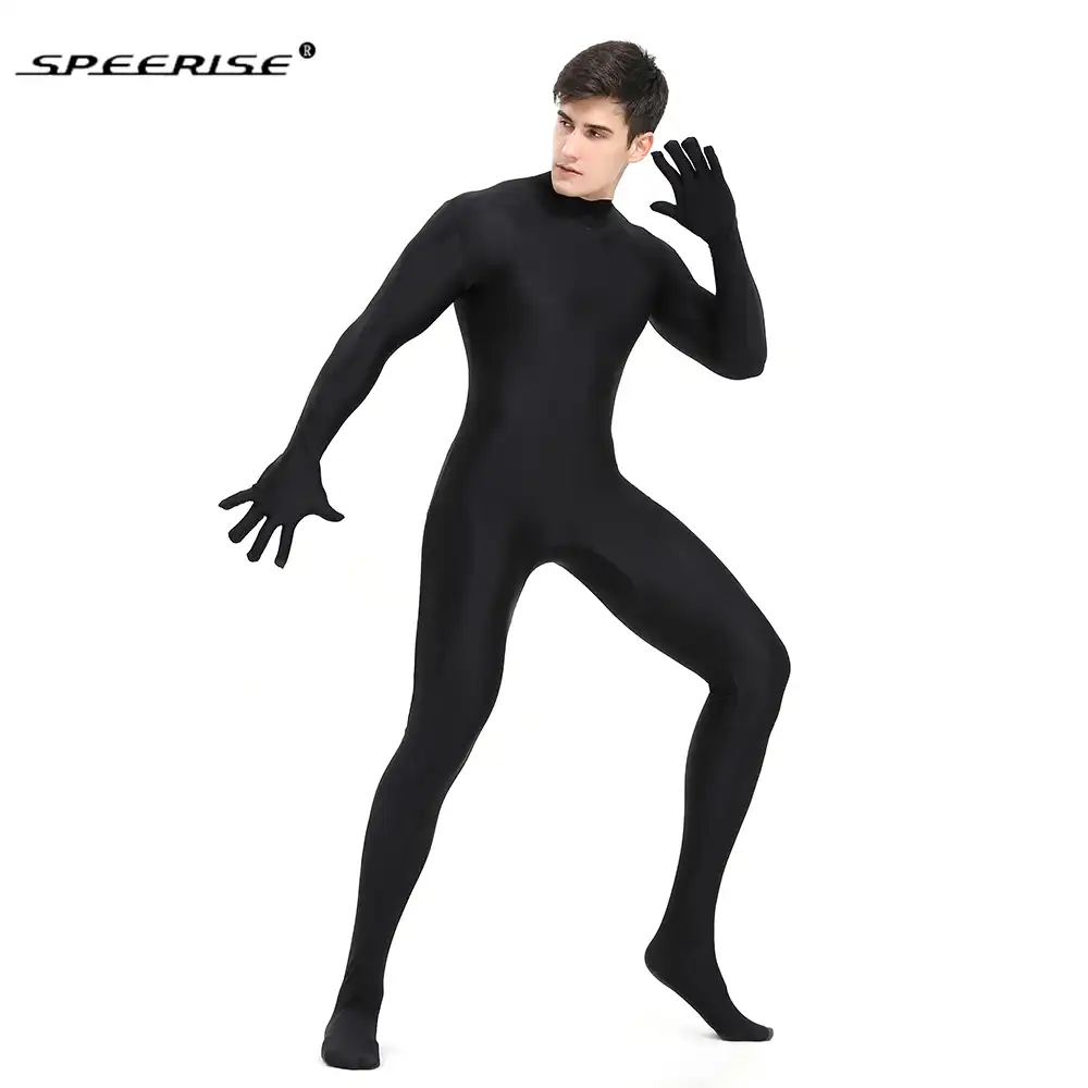 all black spandex jumpsuit