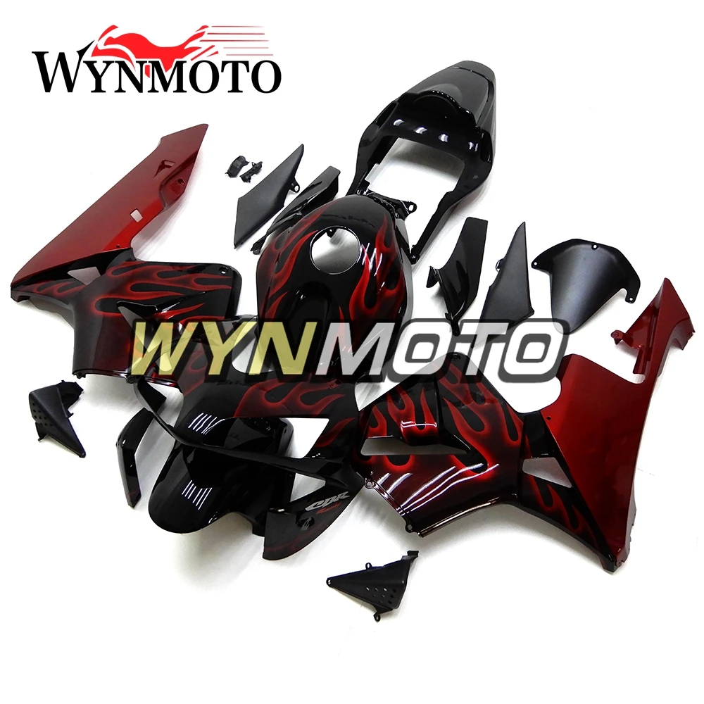 

ABS Injection Plastics Fairings For Honda CBR600RR F5 2003 2004 03 04 Motorcycle Full Body Frames Cowling Panels Black Red Flame