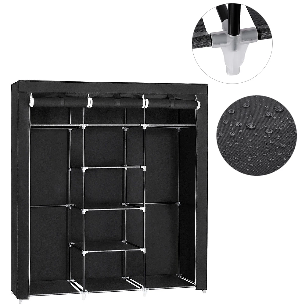 Multipurpose Non-woven Cloth Wardrobe Closet Folding Dustproof Clothing Storage Cabinet Cloth Closet Home Bedroom Furniture HWC Multipurpose Non-woven Cloth Wardrobe Closet Folding Dustproof Clothing Storage Cabinet Cloth Closet Home Bedroom Furniture HWC