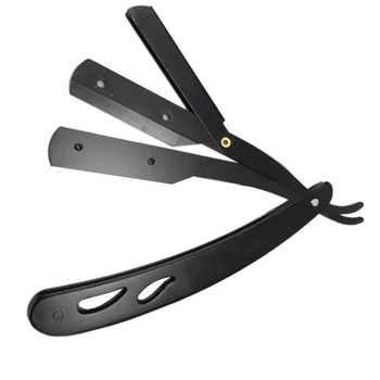 

Handle Razor Holder Shaving Razor Barber Tools Hair Razor And Blades Holder Antique Black Folding Shaving Knife