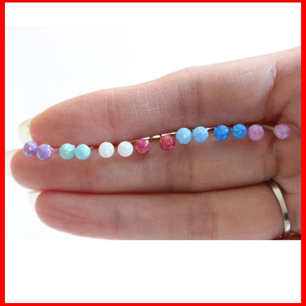 

2017 new arrive 925 sterling silver pin vairous colors birthstone 4mm opal ball silver earring