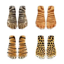 Модные кавайные хлопковые носки с объемным принтом милые короткие носки с когтями для детей, женские носки с забавными рисунками животных