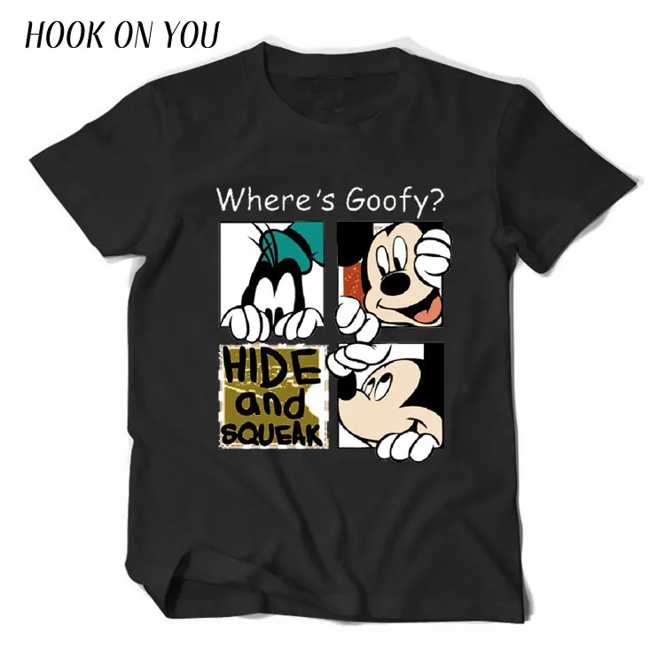 

2019 New adult Summer Cartoon MICE Mouse Donald Duck T shirt women men T-Shirt Tops Tee