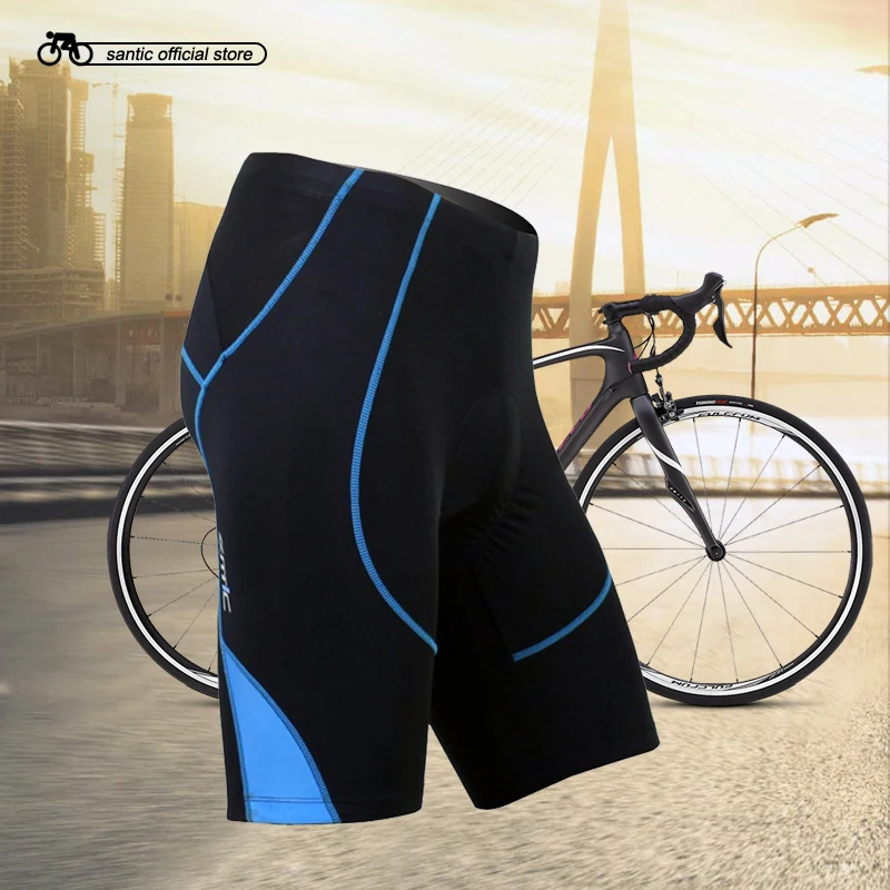 Santic Black Men/'s Bicycle Shorts Cycling Short 4D Coolmax Padded Bike L-3XL