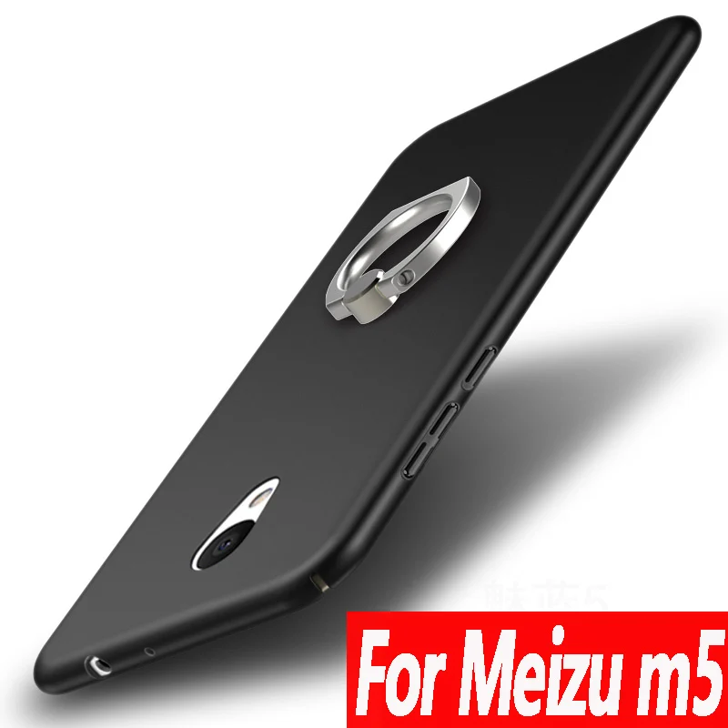 

Meizu M5 Case +ring 360 Degree Full Cover Luxury PC Protective Back Matte Cover Case For Meizu M 5 M5 Prime mobile phone bag 5.2