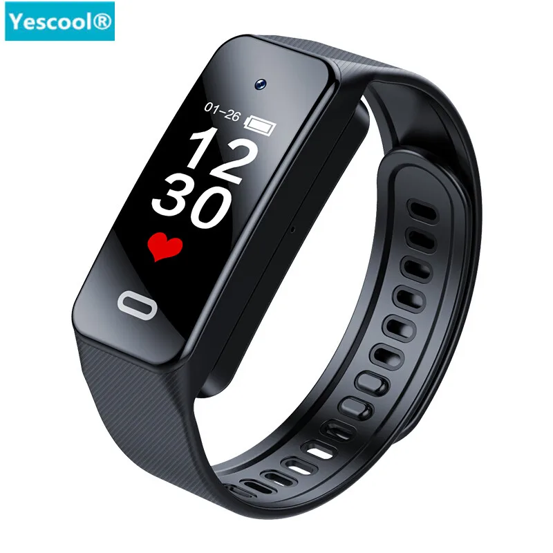 

Yescool Smart Band with HD 1080P Mini Camera Camcorder Smart Wristband Camera Voice Video Recording Wearable Bracelet Watch 8g