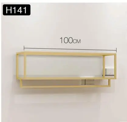 Витрина для магазина одежды, настенные вешалки для женского магазина, золотые вешалки для одежды, боковая подвесная комбинация