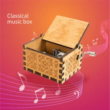 Enjoybay музыка антикварная резная деревянная рукоятка мама Подарки для папы подарок на день рождения Рождество год подарки деревянная ручная коленчатая музыкальная шкатулка