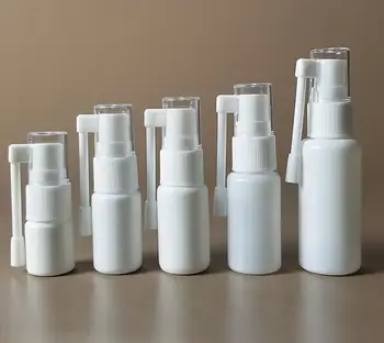 

50Pcs/Lot 10ml 15ml 20ml 30ml 50ml white PET Empty Fine Nasal Spray Mist Plastic Bottle, Cosmetic Nose Spray Bottle