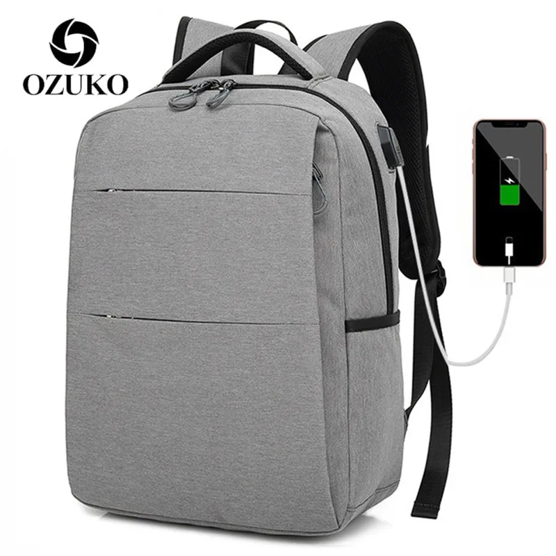 

OZUKO High Quality Leisure Laptop Backpack Waterproof Oxford Travel Men Backpack School Bags For Teenage Girls