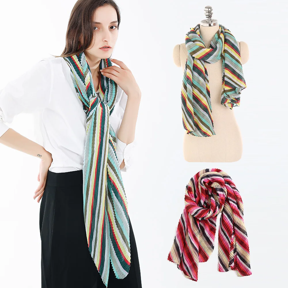 colourful striped scarf