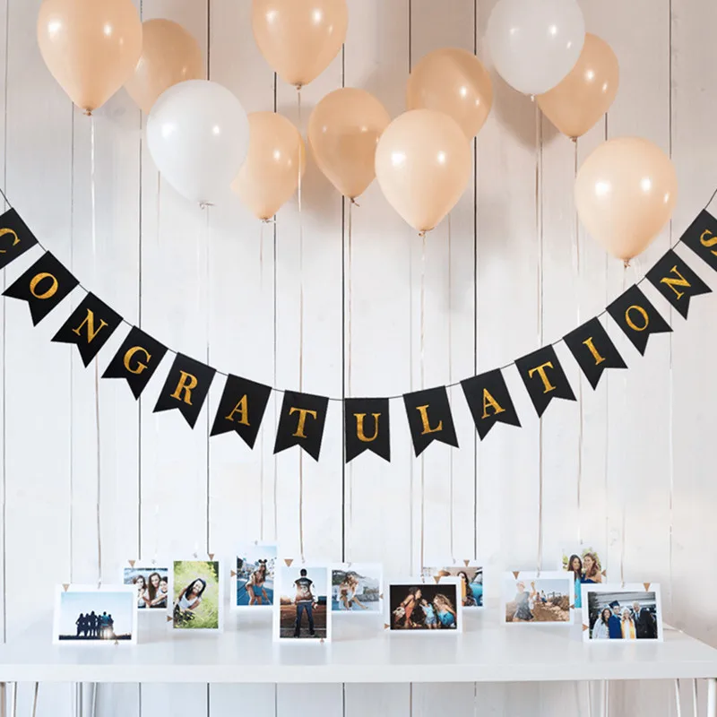 

Graduation Party Decoration 3M Congratulations Class of 2019 Letter Doctor Hat Banner Paper Garlands Thanksgiving Party Supplies