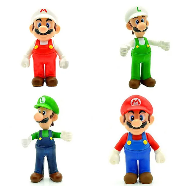 super mario bros figure toys mario and luigi pvc action figure toy