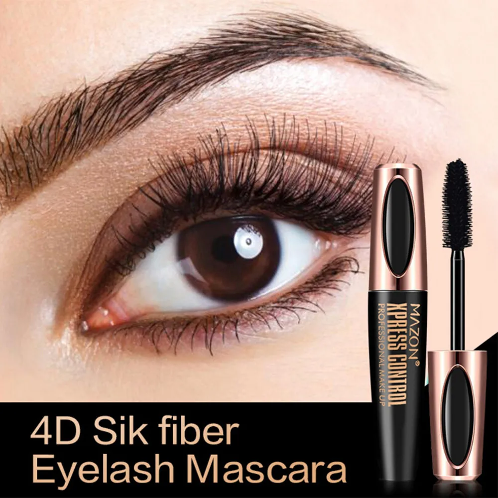 

maqueagem completa 4D Fiber Mascara Long Black Lash Eyelash Extension Waterproof Eye Makeup Tool