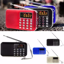 1 предмет мини Портативный ЖК-дисплей цифровой FM радио Динамик USB Micro SD карта TF Mp3 музыкальный плеер