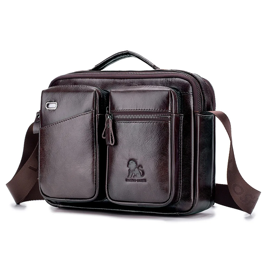 

2009 leather men's cross-body grain leather casual fashion single-shoulder men's retro bags customizable logo