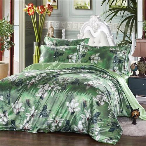 Buy Home Textile silk bedding set duvet cover set silk