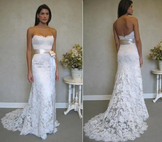 vestidos de novia sirena strapless piso longitud de los marcos de