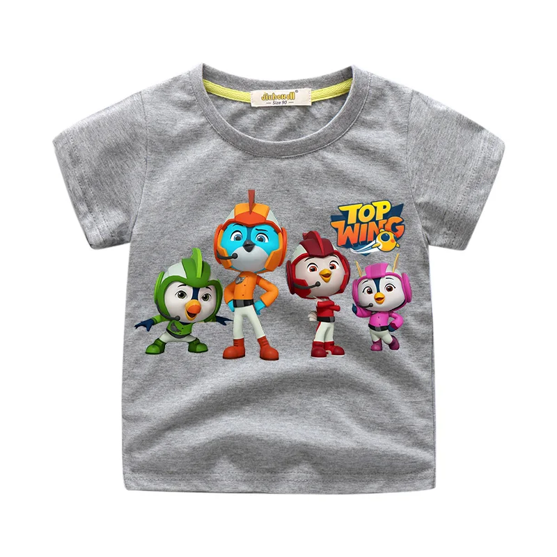Boys Girls Cartoon Top Wing Tshirts Children Summer Short Sleeve Tees Top Kids Cotton T-shirts Baby Casual T Shirt Clothes WJ185 (1)