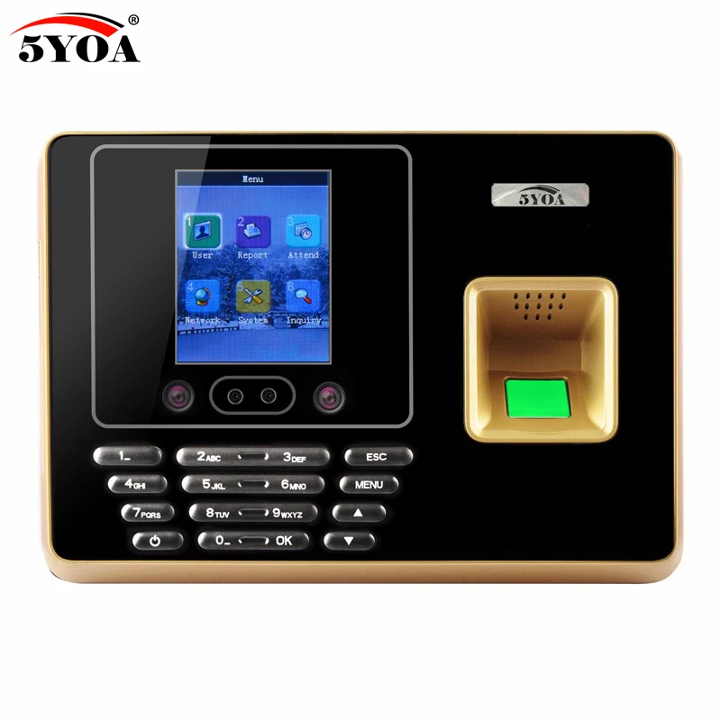 

5YOA AF30 Wifi Biometric Face Recognition Facial Employee Fingerprint Time Attendance Device TCP IP Time Clock Recorder Machine