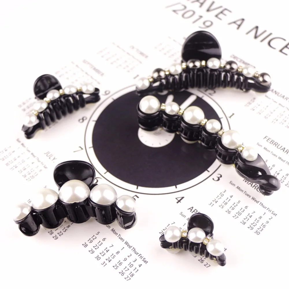 

1PCS Elegant Crystal Pearl Crab Hair Claws Hair Accessories 8 Styles Children Women Hair Clip Fashion Headwear Hairpins