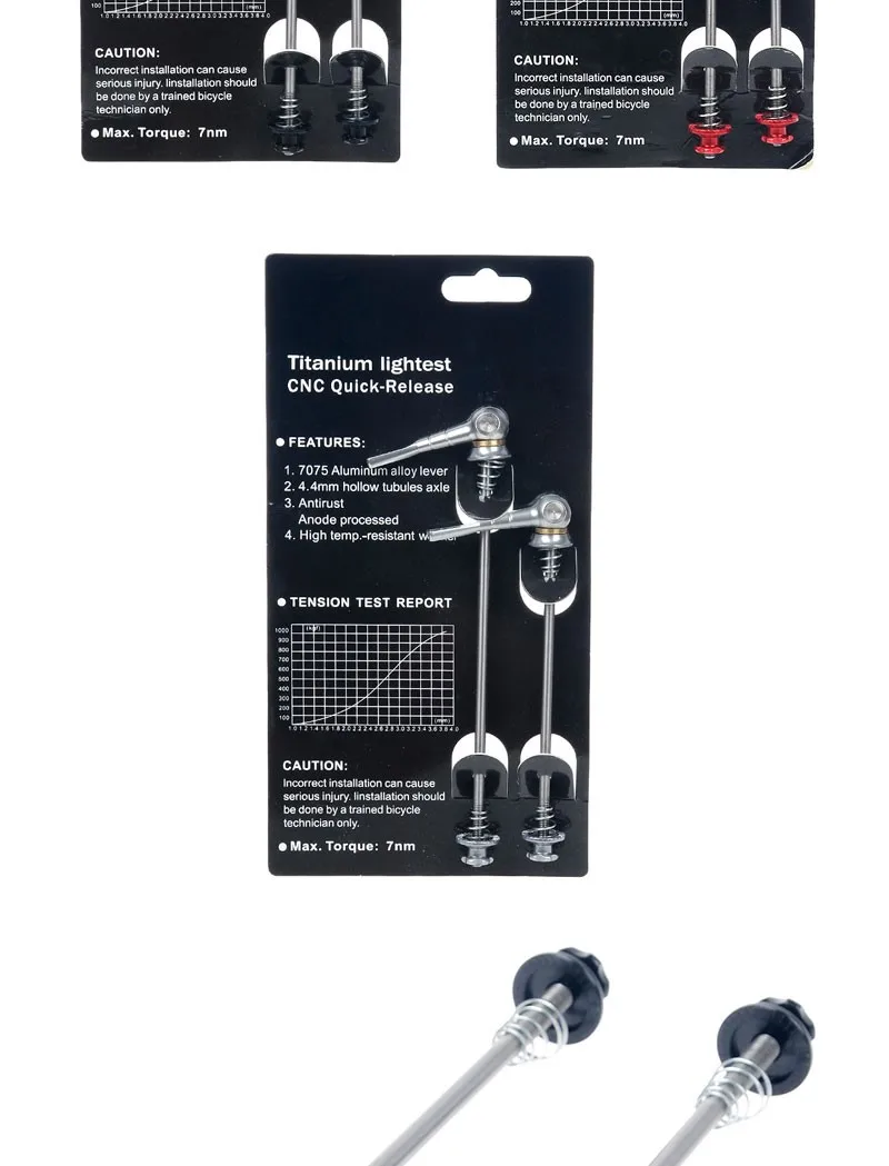 5 bestgia 1 Pair Light Titanium axle CNC Bicycle Quick Release alloy Cycling Wheel Hub Skewers Set MTB Road bike hub quick-release lever Bike parts