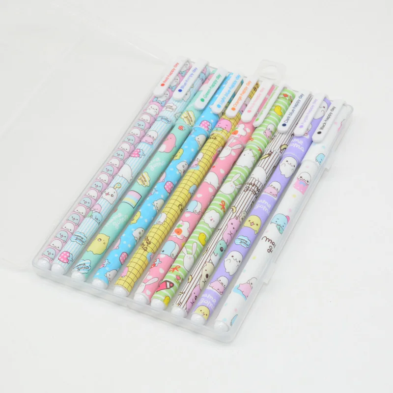 10 шт./партия мультипликационная гелевая ручка Papelaria School Lapices милые ручки Caneta Stylo