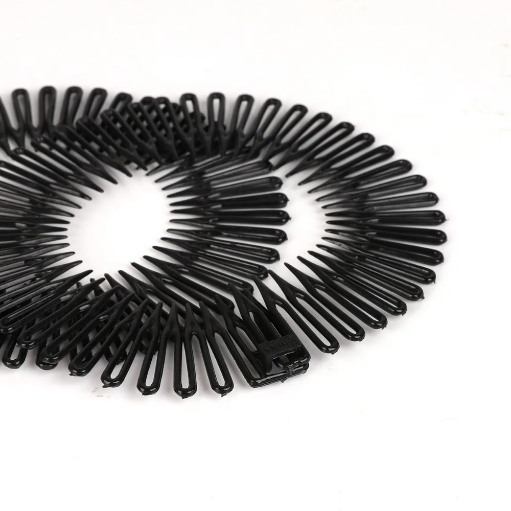 5Pcs Unisex Men Women Plastic Full Circle Stretch Flexible Comb Teeth Headband Hair Band Clip Face Wash Fixed Hair Accessories designer head scarf