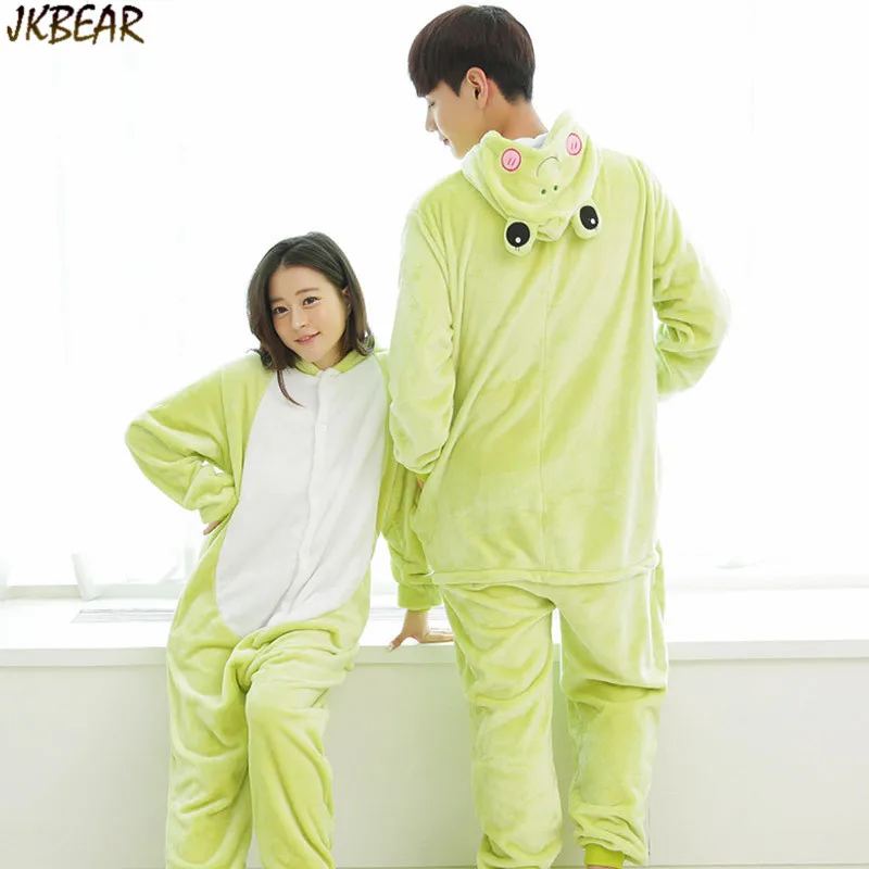 Cute Frog Onesies for Teenagers and Adults Flannel Funny Animal Costume