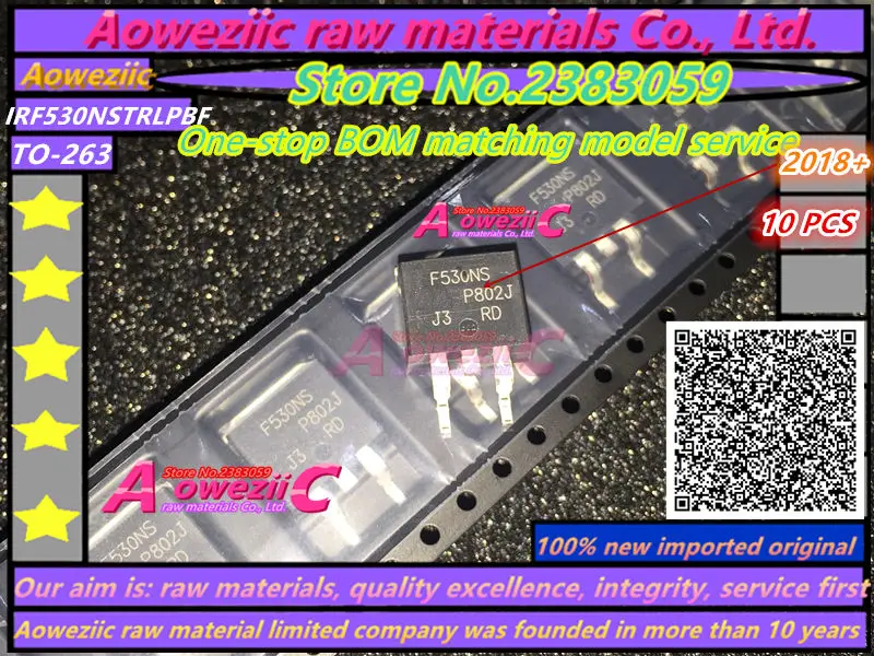 Aoweziic 2018 + 100 новый импортный оригинальный транзистор IRF530NSTRLPBF IRF530NS F530NS TO 263 MOS
