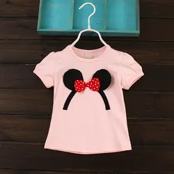 2019 модная летняя хлопковая футболка с короткими рукавами для маленьких девочек, милая детская футболка с рисунком, футболка, топы, футболки
