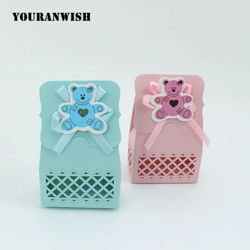 YOURANWISH полые Baby Shower украшения детский день конфеты коробка Подарочная для