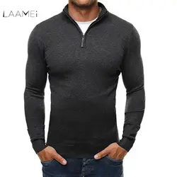 Laamei осень 2018 г. для мужчин свитер пуловеры для женщин одноцветное простой вязаный V образным вырезом свитеры Джемперы тонкий мужс