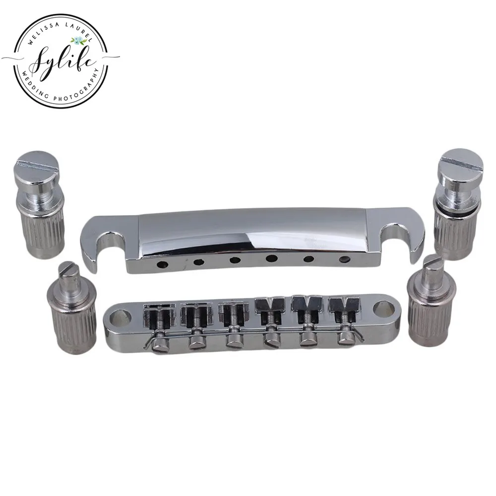 

Chrome Tune-o-matic Bridge Tailpiece Set Accessory For Electric Guitar