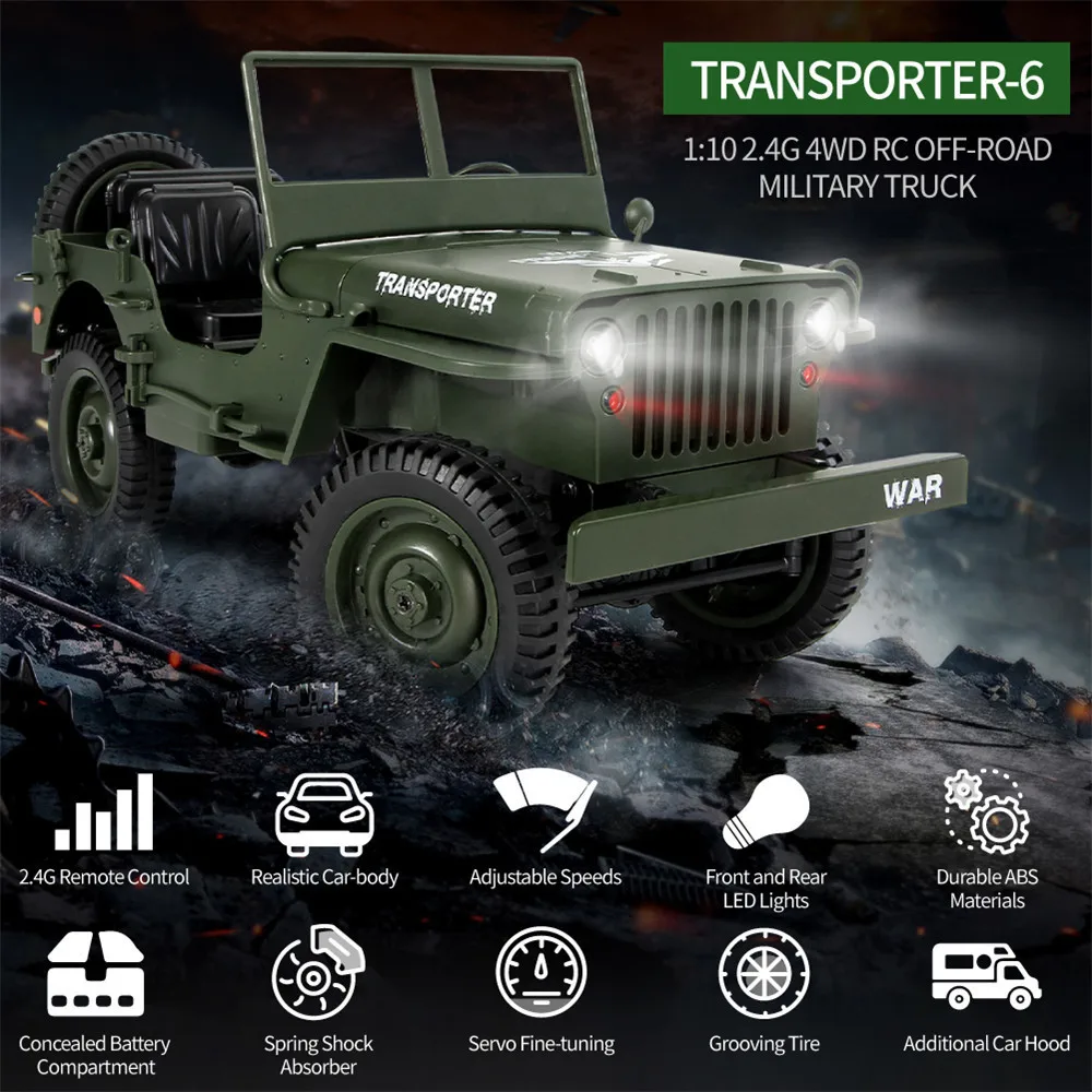 Carros de Brinquedo de Controle Presente de Aniversário para Crianças Jjrc Crianças Remoto Jeep Four-wheel Drive Militar Off-road Escalada rc Car Toys Q65 4wd 11 Cheap Carros RC