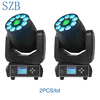 

2 PCS Spot+Wash Light 1x75W White LED and 9x12W RGBWA UV 6IN1 Colorful LED Spot Washer Moving Head/SZB-MH091275