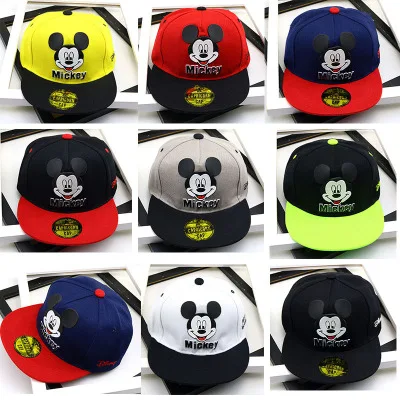 

1pcs Cartoon Mickey Minnie Trolls Moana Mix Boy Girl Fashion Sun Hat Mario Casual Cosplay Baseball Cap Children Gifts hats