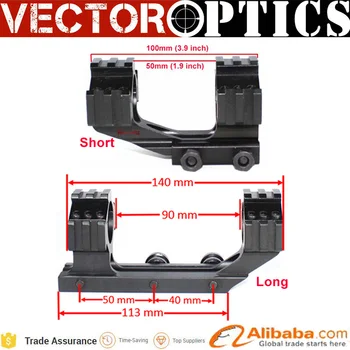 

Wholesale 10pcs Vector Optics Hydra 25.4mm 30mm One Piece Tactial Tri-Rail Scope Mount Picatinny Long Short with Dual Rings
