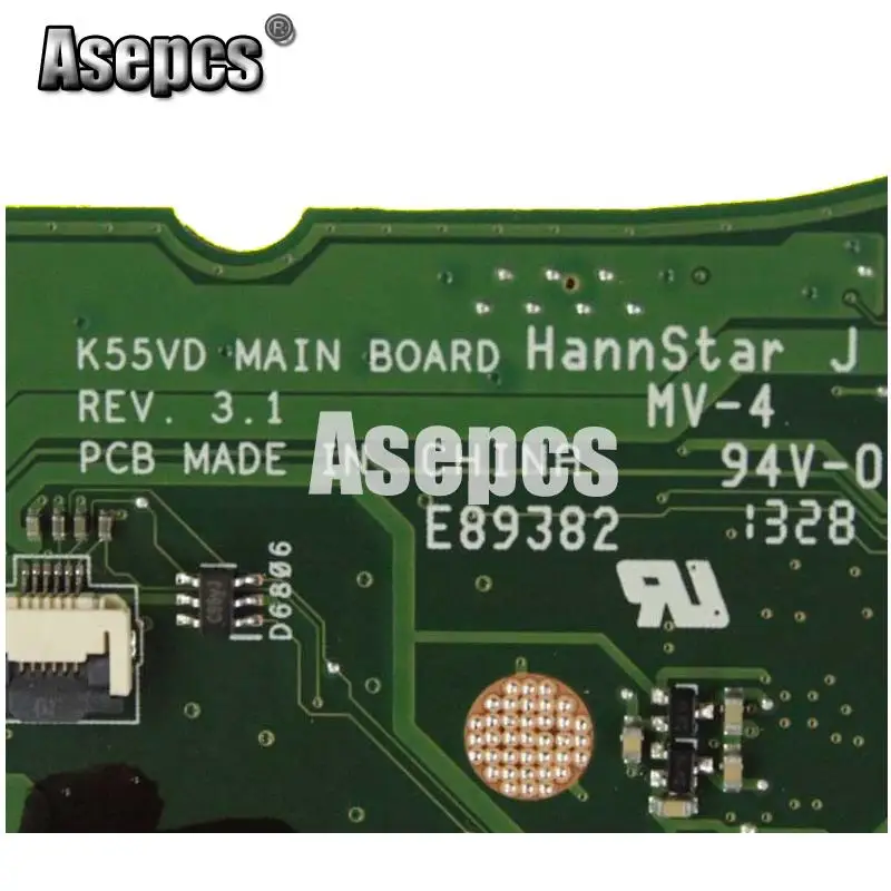 Asepcs кабель+ K55VD материнская плата для ноутбука ASUS K55VD K55A A55VD F55VD K55V K55 Тесты материнская плата Поддержка для I3 I5 Процессор