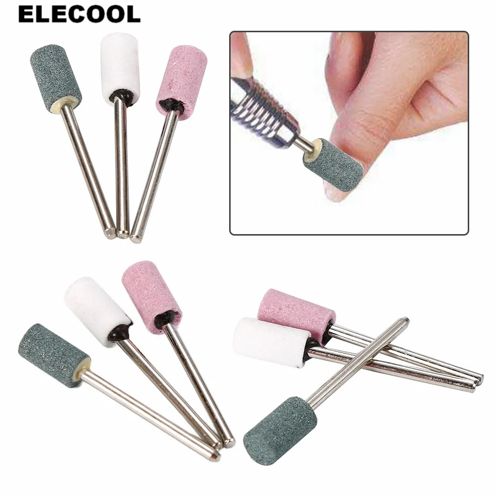 ELECOOL 2pcs Shank 2.34mm cylinder Grinding Accessories Native Silicon