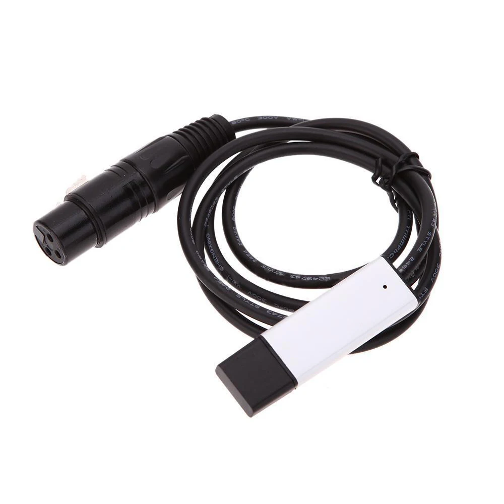 Горячая DMX512 USB к DMX интерфейсный адаптер ПК СВЕТОДИОДНЫЙ Контроллер освещения сцены