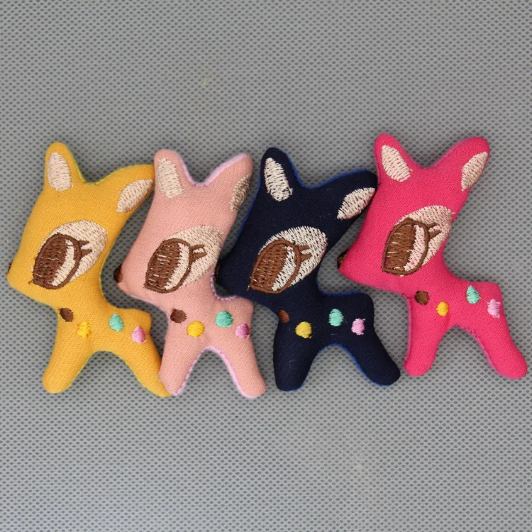 

New Cute Cartoon Deer Children Brooch Pin Handmade Cotton Clothing Badge Brooch Fashion Accessories For Bag