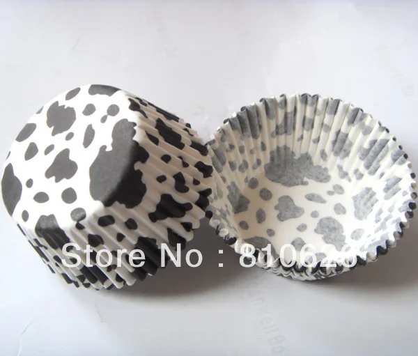 

Promotion 100Pcs white Cow cupcake liner baking cup muffin cases cup cake wrapper mold for party muffin cake decoration