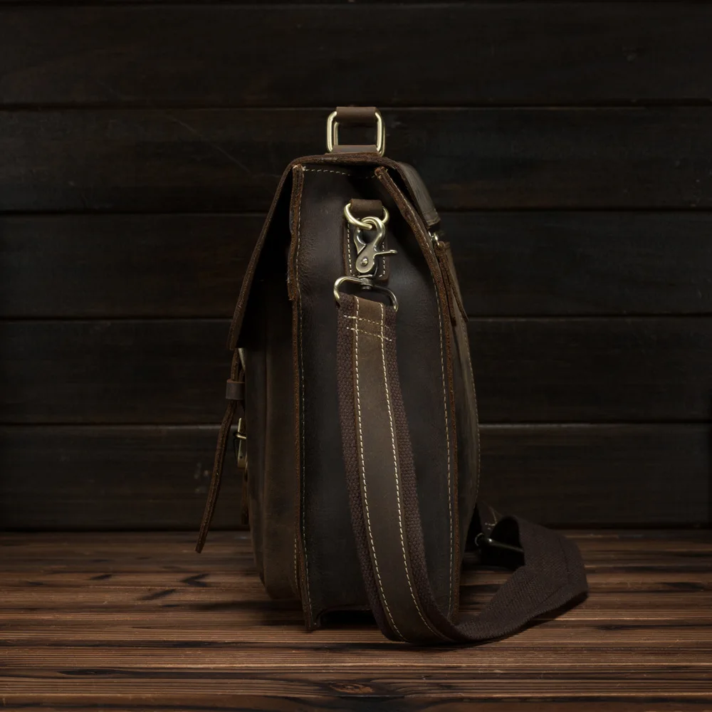 BOLEKE Crazy Horse мужской портфель из натуральной кожи винтажная сумка через плечо мужская деловая сумка для ноутбука для мужчин