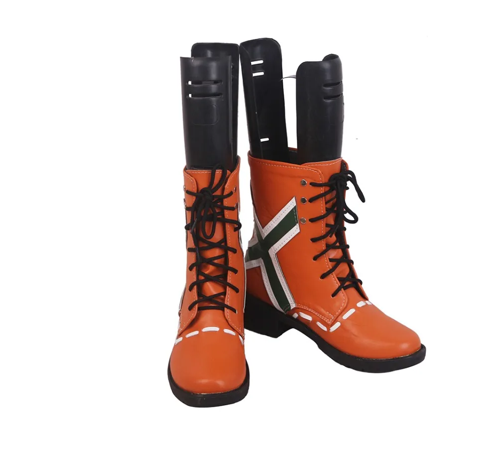 My Hero Academia Kacchan Katsuki Bakugo Orange Cosplay Boots Shoes Boku no Hero Academia Cosplay Custom Made (2)