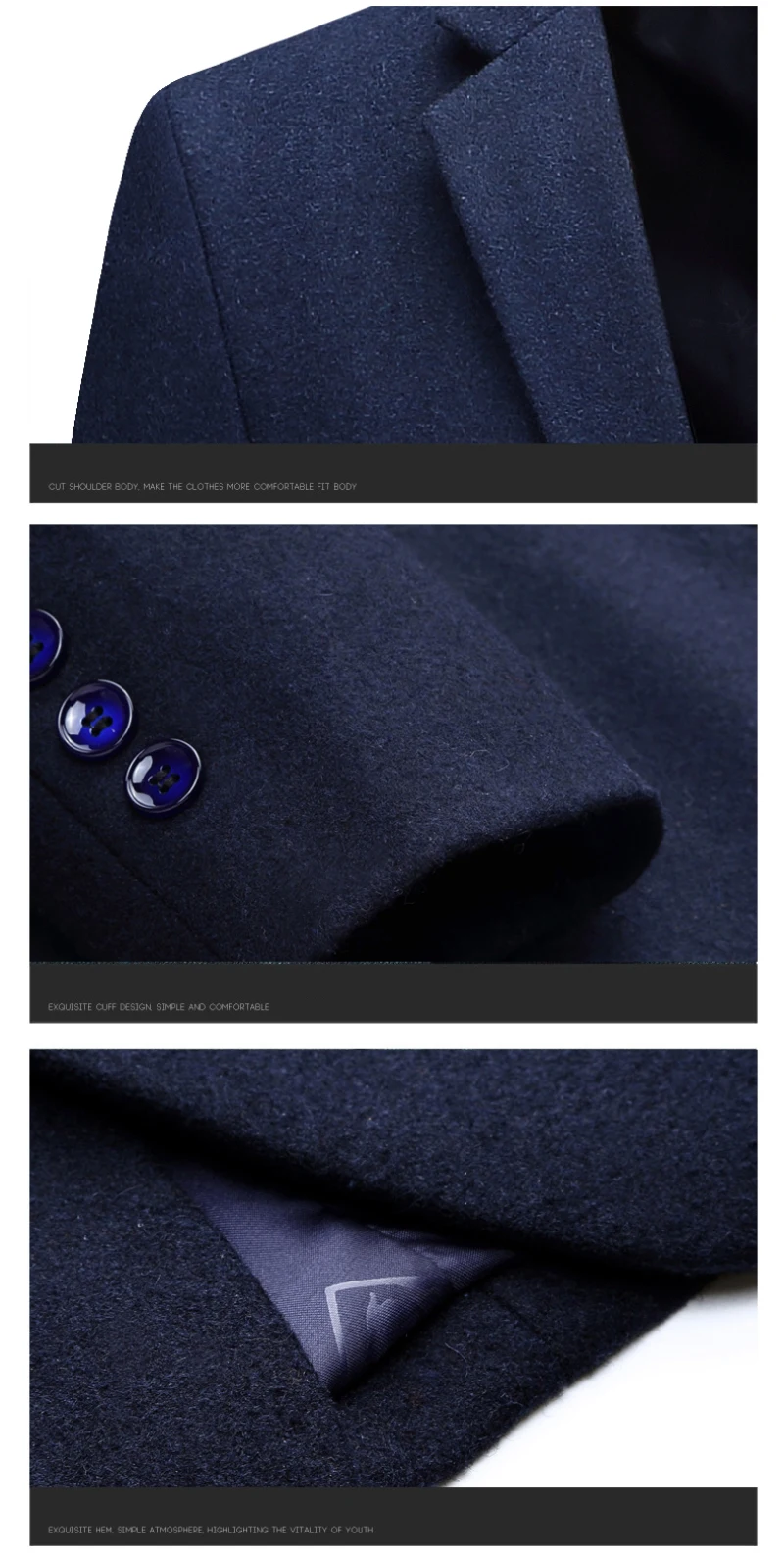 N& B шерстяной Блейзер, Одноцветный хлопковый Мужской приталенный пиджак, пиджак, мужские пиджаки для свадеб, официальные пиджаки SR10