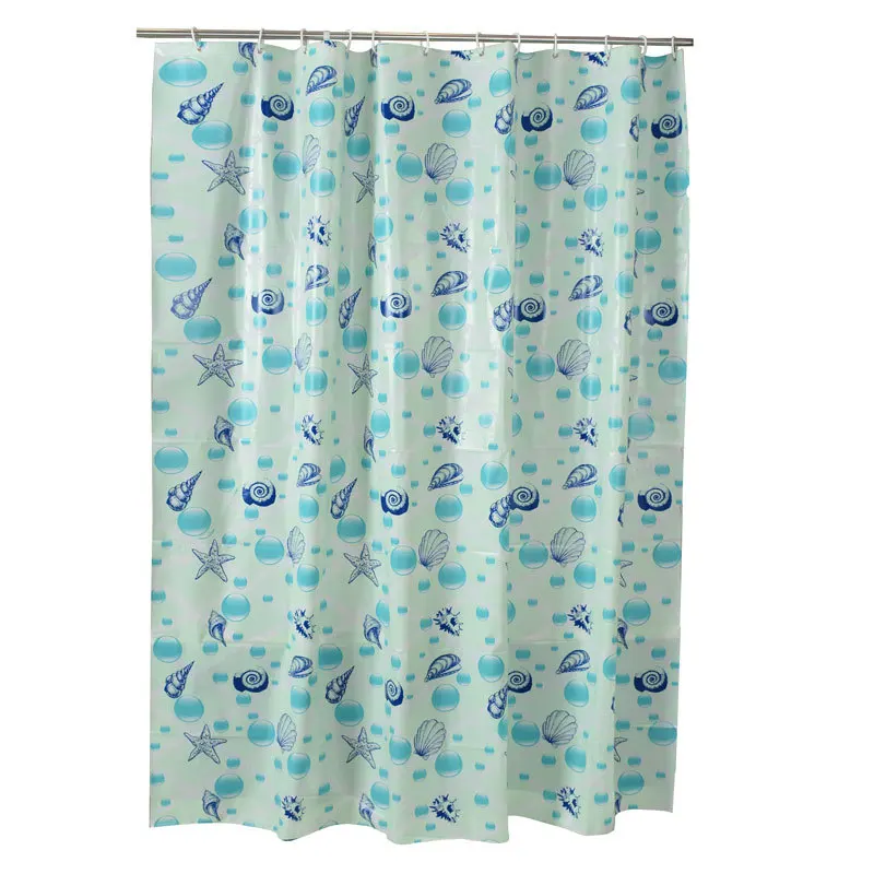 Starfishes and Shell PEVA Shower Curtain Liner Eco-Friendly Waterproof Rustproof 